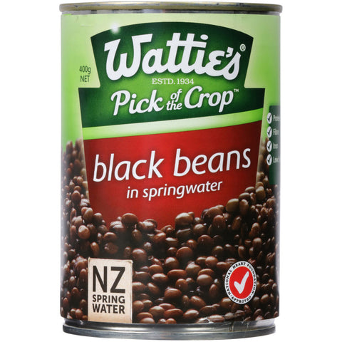 Wattie's Beans Black In Spring Water