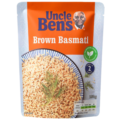 Uncle Ben's Brown Basmati Rice Microwave Rice Pouch 250g