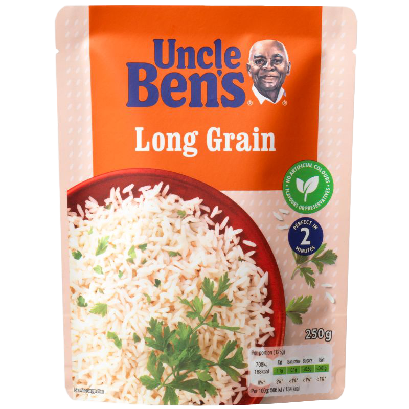 Uncle Ben's Long Grain Microwave Rice Pouch 250g