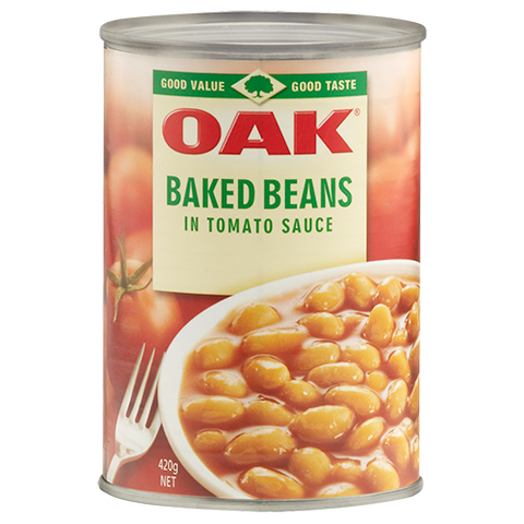 oak baked beans in tomota sauce 425g