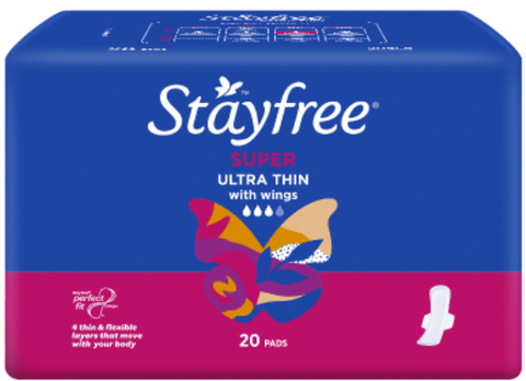 Stayfree Ultra Thin Super Pads With Wings 20pk