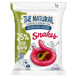 The Natural Confectionery Co. Snakes 25% Less Sugar Confectionery 230G