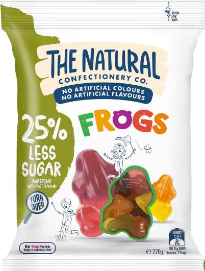 The Natural Confectionery Co. Frogs Reduced Sugar 220g