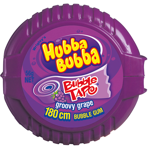 Hubba Bubba Groovy Grape Tape Bubble Gum 180cm 56G