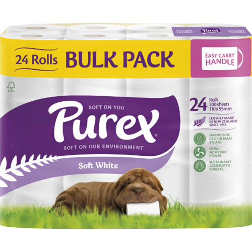 Purex Soft White 2 Ply Toilet Rolls 24pk