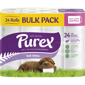 Purex Soft White 2 Ply Toilet Rolls 24pk