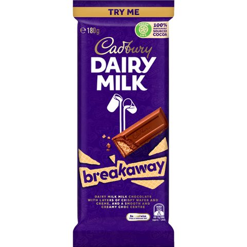 Cadbury Dairy Milk Dairy Milk Breakaway Chocolate 180g