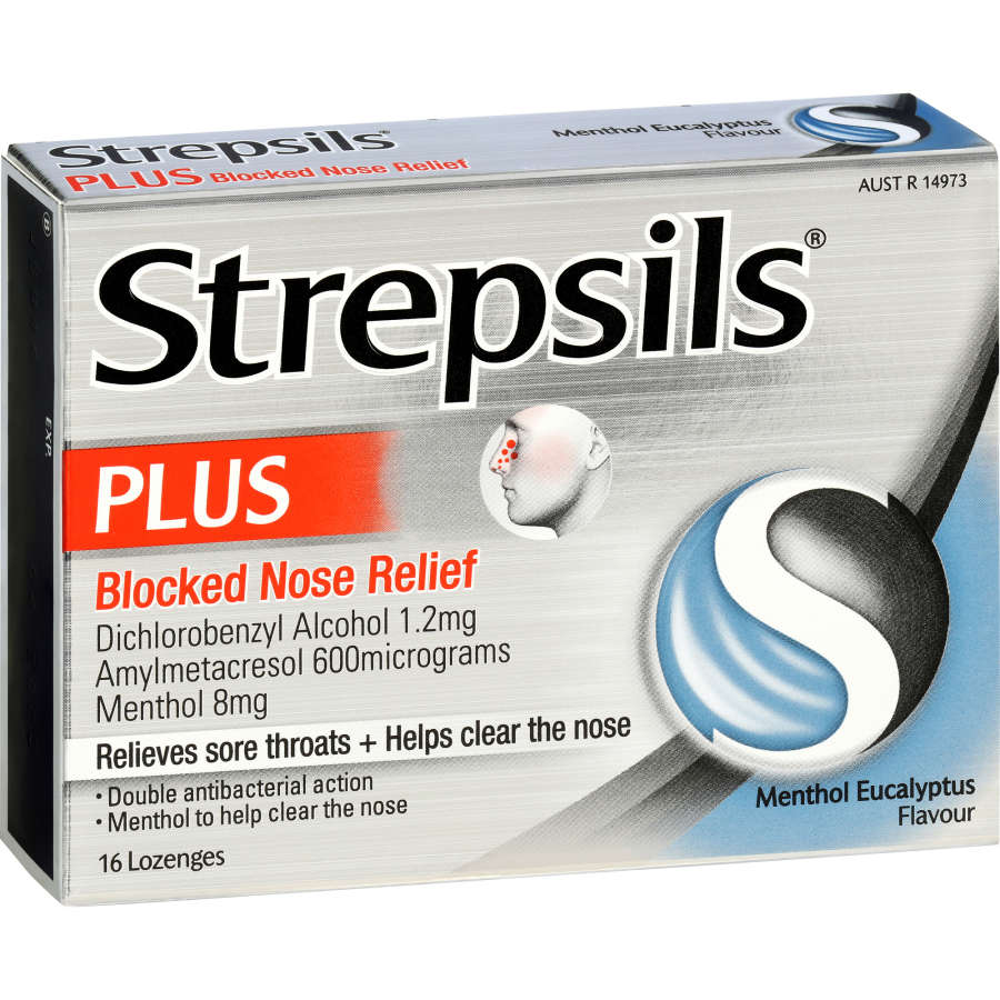 Strepsils Plus Blocked Nose Lozenges 16pk