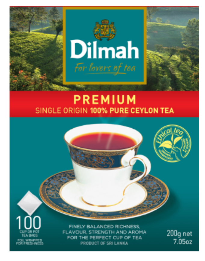 Dilmah Premium Single Origin 100% Pure Ceylon Tea Bags 100pk