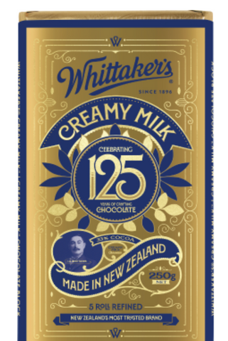 Whittaker's Creamy Milk 33% Cocoa Milk Chocolate Block 250g