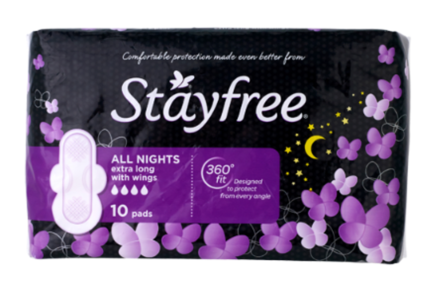 Stayfree All Nights Extra Long Pads 10pk
