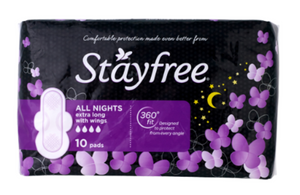 Stayfree All Nights Extra Long Pads 10pk