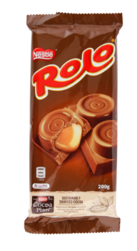 Nestle Rolo Milk Chocolate Block 200g