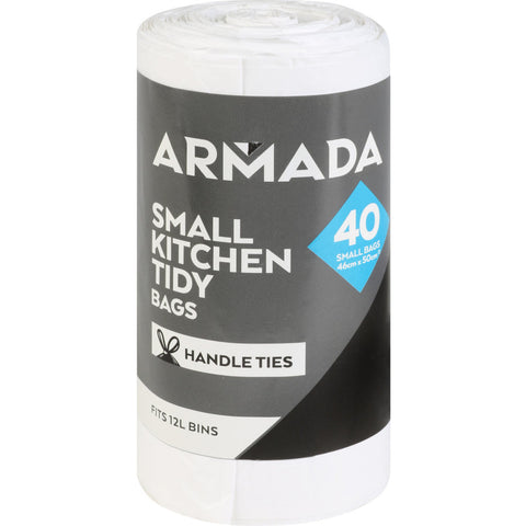 Armada Kitchen Tidy Bags Small With Handle Ties 