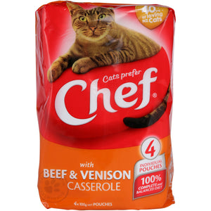 Chef Singles Cat Food Beef & Venison 100G