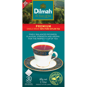 Dilmah Premium Single Origin 100% Pure Ceylon Tea Bags 30pk