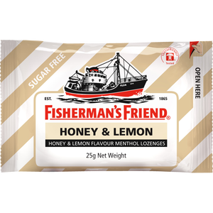 Fisherman's Friend Honey & Lemon Menthol Sugar Free Lozenges 25g