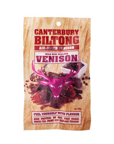 Canterbury Biltong 40g Wild New Zealand Venison Biltong