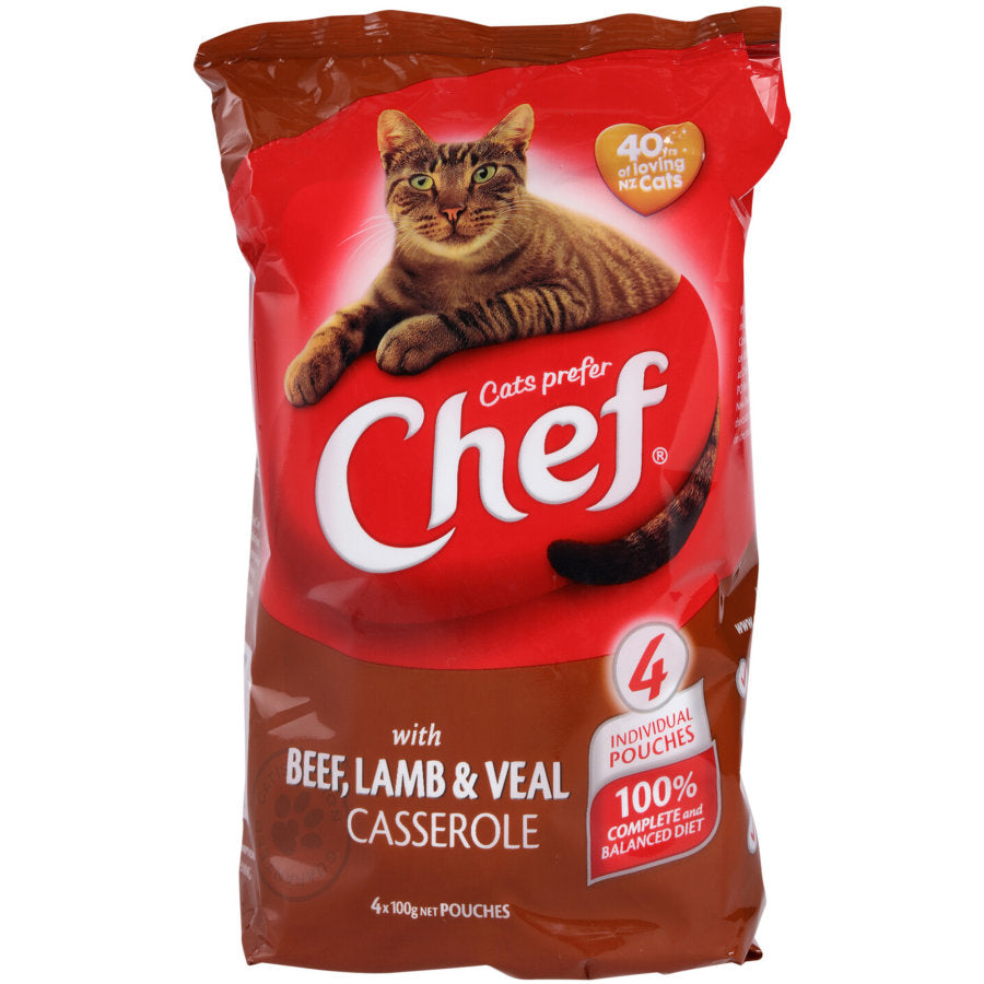 Chef Singles Cat Food Beef, Lamb & Veal 100G