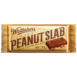 Whittaker's Super Peanut Slab Milk Chocolate Bar 75g