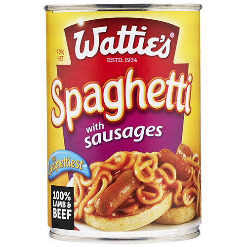 Watties Spaghetti with sausages 420g
