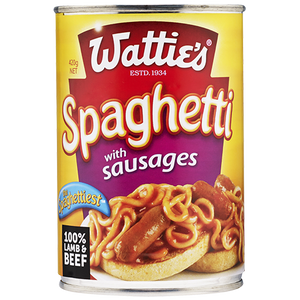 Watties Spaghetti with sausages 420g