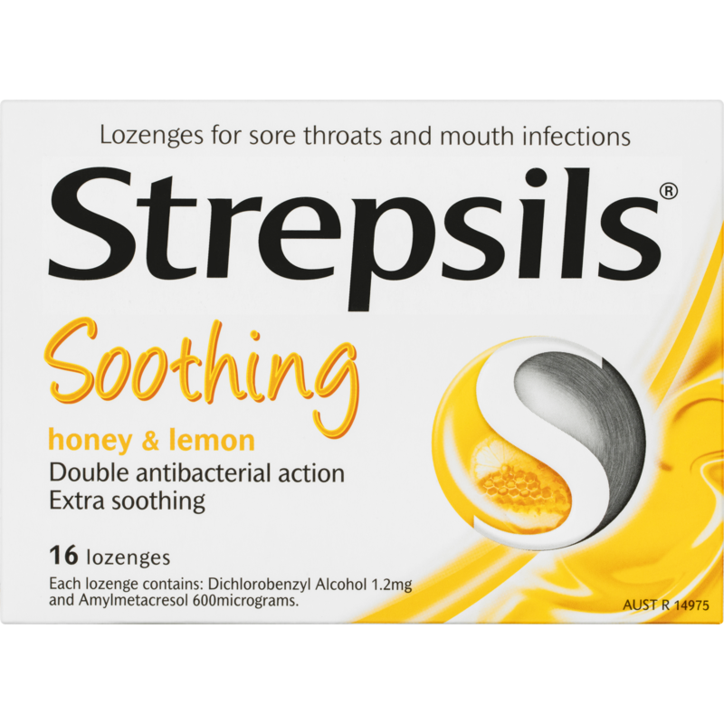 Strepsils Soothing Honey & Lemon Lozenges 16pk