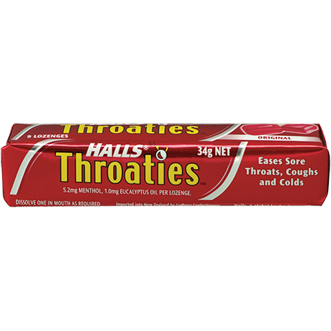 Halls Throaties Original SPECIAL $14.00 + GST (INNER 20)
