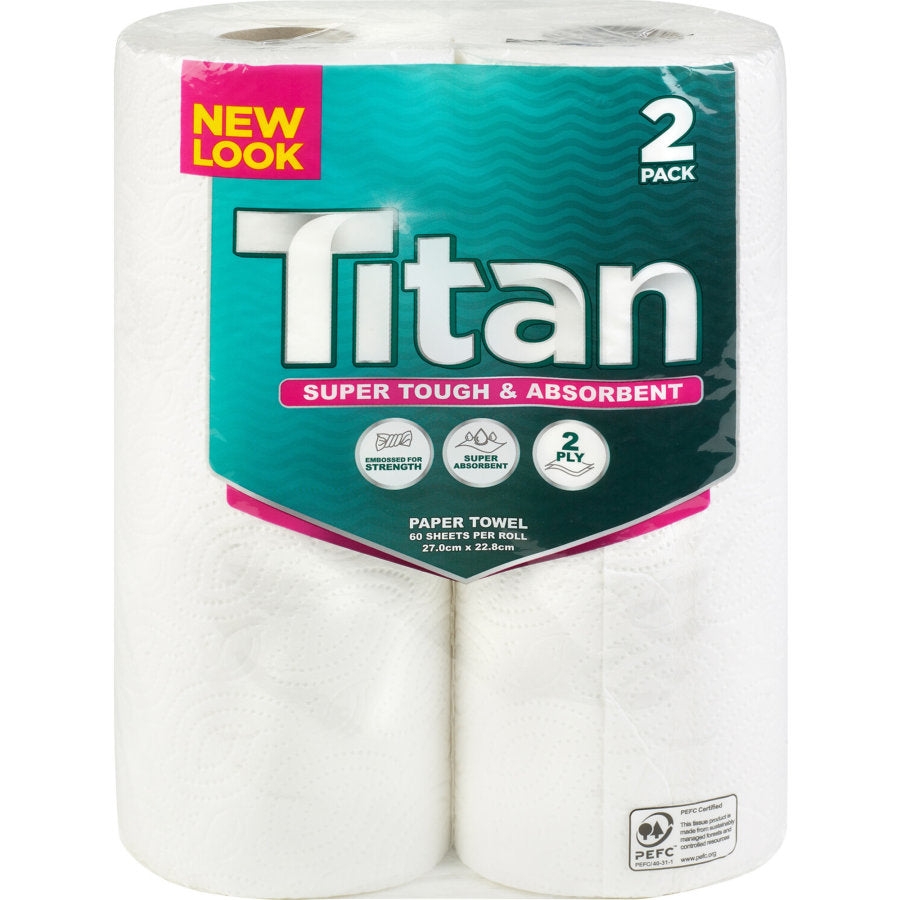Titan Paper Towel White 2  pk