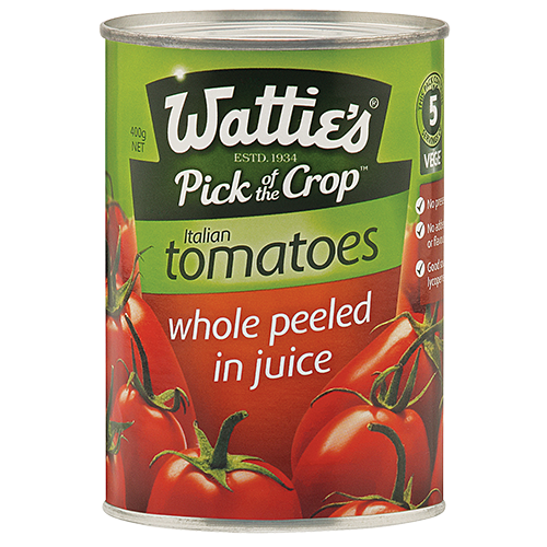 Wattie's Tomatoes Italian Whole Peeled In Juice 400g