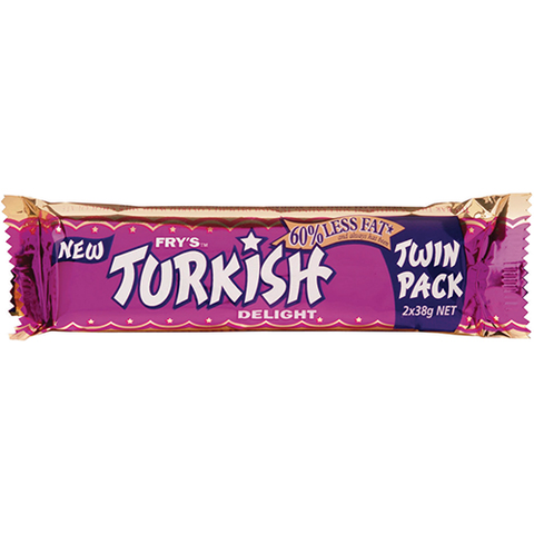 Fry's Turkish Delight Twin Pack Chocolate Bar 2pk