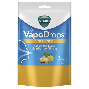 Vicks VapoDrops Butter Menthol Lozenges 24pk